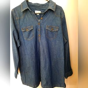 Denim Tunic Denim & Co. Size large